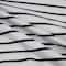 Fabric Merchants Black & White Stripes Double Brushed 4-Way Stretch Fabric